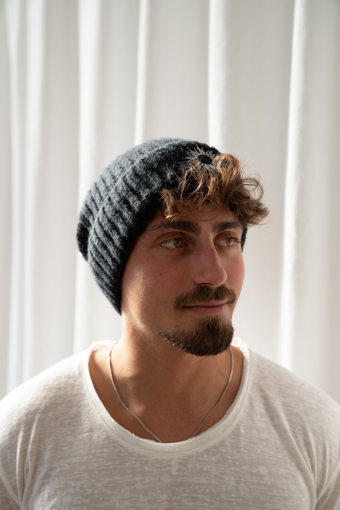 Cozy Knit Beanie Black Smoke