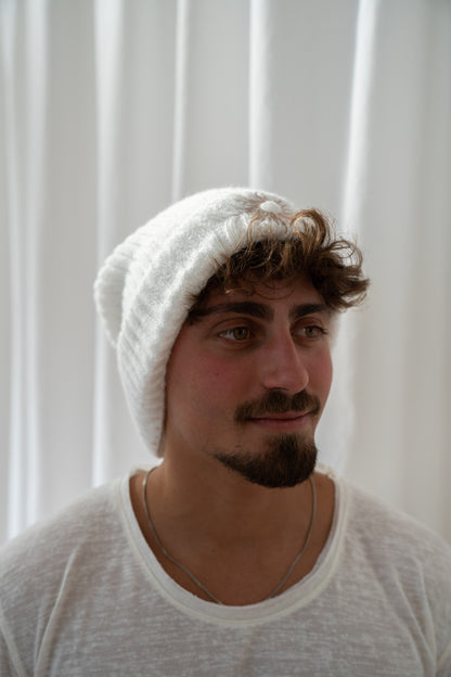 Cozy Knit Beanie Snow White