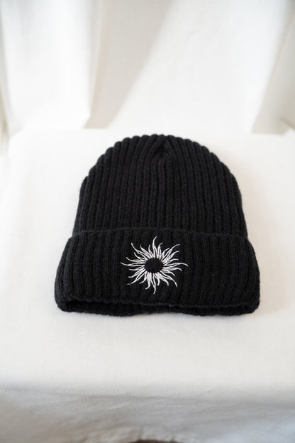 Cozy Knit Beanie Black Smoke
