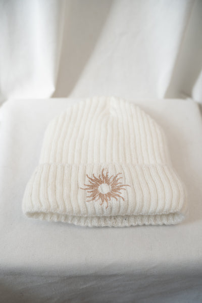 Cozy Knit Beanie Snow White